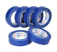 ADHES Resiste Aux UV Ruban De Masquage, Ruban Adhésif De Peintres Bleu | Pour Décoration, Bande de Masquage pour étiquetage, Artisanat, Intérieur et Extérieur,25MM x 50m,Lot de 6 rouleaux