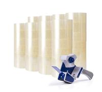 ADHES Rouleaux De Ruban adhésif d'emballage Transparent Pour l'emballage, en mouvement, l'emballage, d'étanchéité,Lot De 48,48mm x 50m