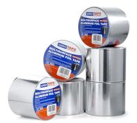 ADHES Ruban Adhésif Aluminium Ruban 100MM x 50m, 6 rouleaux