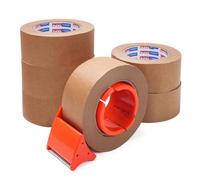 ADHES Ruban Adhésif D'Emballage Avec Dévidoir, 50MM X 50M 6 Rolls Kraft