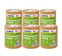 ADHES Ruban adhésif d'emballage en eco papier kraft bande de colis pour boîte carton demenagement,50mm x 55m,brun Lot De 18
