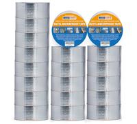 ADHES Ruban Butyle Ruban Etancheite 5Cm X 5M X 20 Rouleaux, Épais De 47 Mil | Adhésif Aluminium Haute Temperature Ruban de Réparation pour façades, toit, toit plat
