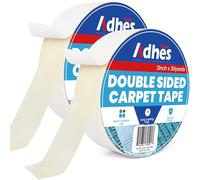 ADHES - Ruban De Tapis Double Face Lourd, 50 MM X 27 M X 2 Rouleau, Blanc,