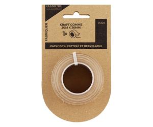 Adhésif BRIO Kraft gommé 20m x 36mm