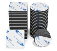Adhesif Double Face Extra Fort Mousse, 40 Pièces Tampon Adhésif double face, Pastille Adhesive Double Face Imperméables pour la Maison, Bureau, Carré & Ronde, Noir
