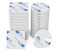 Adhesif Double Face Extra Fort Mousse, 40 Pièces Tampon Adhésif double face, Pastille Adhesive Double Face Imperméables pour la Maison, Bureau, Carré & Ronde, Blanc