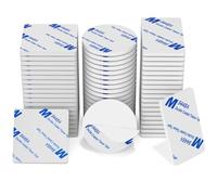 Adhesif Double Face Extra Fort Mousse, 60 Pièces Tampon Adhésif double face, Pastille Adhesive Double Face Imperméables pour la Maison, Bureau, Carré & Ronde & Rectangulaire, Blanc
