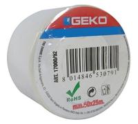 Adhésif isolation - GEKO - 50 mm x 25 m - PVC - Multi-usages - Blanc