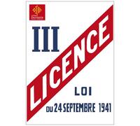 Adhésif Licence III - Personnalisable avec Le Logo de Votre Région - Région Occitanie - 150 x 200 mm - Protection Anti-UV