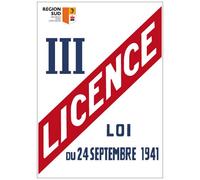 Adhésif Licence III - Personnalisable avec Le Logo de Votre Région - Région Sud - Provence Alpes Côtes D'Azur - 150 x 200 mm - Protection Anti-UV