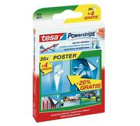 tesa Powerstrips Poster – maintien maxi 0,2 kg – blanc – 20 pièces