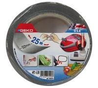Adhésif toile - GEKO - 50 mm x 25 m - Gris - Multi-usages - Brillant