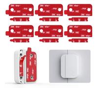 Adhésifs De Remplacement Pour Capteurs De Contact Ring Alarm (2e Génération) 6 Bandes Adhésives Double Face 3m Vhb + 6 Patches Aimantés Autocollants Pré-Découpés,Fixation Du Système De Sécurité Ring