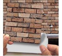 Adhésive Décorative à Carreaux pour Salle de Bains et Cuisine Stickers Carrelage,20Pcs Imitation Cuir Style 3D