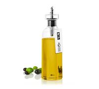 AdHoc AromaPour Bouteille d'huile ou de vinaigre en verre borosilicate | Avec bec verseur PreciseFlow en acier inoxydable pour un dosage sans goutte - Distributeur en verre de qualité supérieure