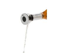 AdHoc Bec Verseur Gusto, Bouchon et Bec Verseur, Ultra Plat, Argent | Bouchon et Bec Verseur pour Bouteille, Vin, Champagne, Prosecco, Spiritueux, Garde Bulles, Étanche, Hermétique, Réutilisable