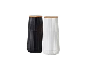 ADHOC Ensemble de moulins à sel et à poivre 2 pièces 12cm SCAPE Noir / Blanc blanc