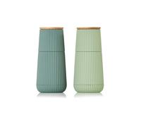 ADHOC Moulins à sel et à poivre, lot de 2 SCAPE 12 cm, vert clair et vert foncé vert