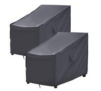 Adirondack Lot de 2 housses de chaise de jardin imperméables et résistantes aux UV 89 x 99 x 89 cm Gris