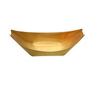 ADISERVE 50 barquettes biodégradables en bois écologique 17 cm X 8.5 cm