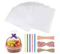 Adiwo 50pcs Sachets Transparents Bonbons,Sac Bonbons en Plastique 40 * 50cm