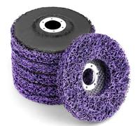 Adiwo 6Pcs Disques de Nettoyage, 115x22 mm Nettoyage CSD Disque de Meulage, Dérouillant Abrasif pour Meuleuse d'Angle, pour le Traitement de Surface ou L'enlèvement（Violet）