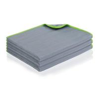 Adiwo Chiffon Magique Microfibre Carbone, 3X Serviette sans Trace Absorbant Polissage, 40 x 50 cm Lingette Essuie Verre pour Vitres, Miroirs, Écrans, Vaisselle Cuisine Menage Voiture, Vert Fluo