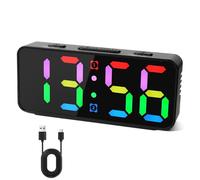 Adiwo Réveil Numérique, Réveil Alimentation Secteur, Horloge Numérique avec Écran LED avec Fonction Snooze, Luminosité et Volume Réglables, 12/24H, Réveil Numérique de Chevet pour Bureau Salon Chambre