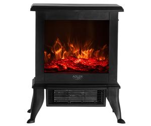 Adler AD 7754 Cheminée électrique 2 niveaux 1800W, flamme 3D, thermostat
