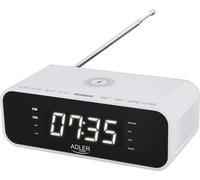 Adler Alarm Clock with Wireless Charger AD 1192W AUX in White Alarm function