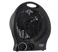 ADLER EUROPE Chauffage soufflant électrique compact 2000 W 2 niveaux de | thermostat, fonction ventilateur, poignée intégrée et protection contre la surchauffe