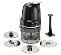 ADLER EUROPE Râpe électrique compacte 4 en 1 900 ml - 4 inserts, 200 W | Râpe de légumes et de fruits - pour pommes de terre, courgettes, fruits et noix, pesto - purée, tampon de pommes de terre