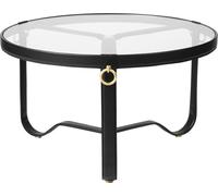 Adnet Coffee Table Table basse cuir noir Gubi - 5710902827012