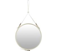 Adnet Miroir Ø58 Cuir Crème