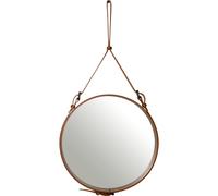 Adnet Miroir Mural Circulaire Ø58 cm Cuir Tanné
