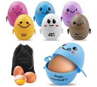 ADNEWX Boite a Oeufs en Plastique 6 Pcs Boite a Oeufs Transport Contenants Portable et Résistants Aux Chocs avec Sac de Rangement pour Pique-nique Range Oeuf Stockage Sécurisé