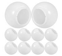 ADOCARN 10pcs Abat-jour en Plastique Blanc Demi-boule pour Lampe, Résistant à L'usure, Design Polyvalent Adapté aux Bureaux et Maisons Plusieurs styles