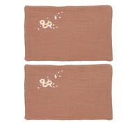 ADOCARN 2 Pièces Torchon en Coton Brodé Style Vintage, Absorbant et Doux au Toucher, Serviette Pratique pour Cuisine et Table Maison Hôtel