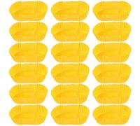 ADOCARN 2000 Caissettes en Papier à Cupcakes Rectangulaires Jaunes, Résistantes à Haute Température, Multi-usages, pour Fêtes et Anniversaires