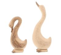 ADOCARN 2pcs Figurines D'oie en Bois Inachevées à Peindre, Fournitures de Bricolage Créatives en Bois, Décoration de Table et Loisirs Créatifs pour Bureau