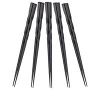 ADOCARN 5 Paires de Baguettes Antidérapantes Cuisine Japonaises en Fibre de Verre sans Résidus ni Éclats Couleur Noire pour Sushi et Repas , Adaptées la Restauration