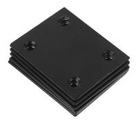 ADOCARN 5 Plaques de Réparation Plaques Métalliques Perforées en Fer Noir Connexion Sécurisée Installation Facile pour Meubles 5 Pcs