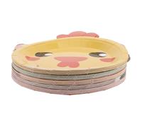 ADOCARN Assiettes à Motifs Animaux Ferme 50 Pièces en Carton Épais pour Décoration Fête d'Anniversaire Garçon Fille