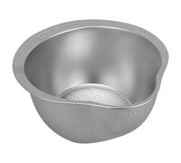 ADOCARN Bassine Multifonctionnelle en Acier Inoxydable Argentée, Panier Égouttoir à Riz Robuste et Résistant Déformation, pour Laver Fruits et Légumes