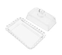 ADOCARN Beurrier Verre avec Couvercle Élégant et Fonctionnel, Capacité Modérée, Design Polyvalent Cuisine et Événements en Plein Air