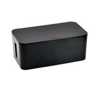 ADOCARN Boîte de Rangement Câble Électrique Plastique Petite Organiseur Multiprise et Chargeur Protection Bureau Maison Noir Cache-Fil Robuste et Résistant aux Rayures