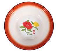ADOCARN Bol en Émail Vintage Rouge Grosse Capacité Cuisine, Saladier Traditionnel Chinois pour Laver Fruits et Conserver Salades, Design Simple et Pratique Plusieurs styles