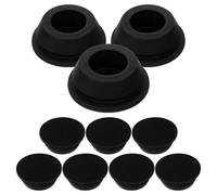 ADOCARN Bouche-trou pour climatiseur, bouchons en caoutchouc noirs, lot de 10, diamètre 20 mm, pour unité extérieure, kit de réparation et entretien, anti-gouttes