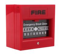 ADOCARN Bouton-poussoir D'alarme Incendie Point D'appel Manuel Réinitialisable, Plastique Rouge, Réponse Haute Sensibilité, pour Évacuation de Bâtiment et Usage Domestique
