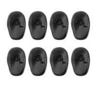 ADOCARN Cache-oreilles Protège-oreilles Réutilisable 8pcs en Silicone Noir pour Coloration Capillaire Résistant et Anti-casse, pour Capillaire à Domicile